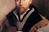 洛伦佐·洛托(Lorenzo Lotto)作品-戴毡帽的男子肖像