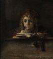 伦勃朗的《提多斯在他的桌子上》作品