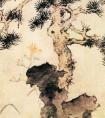 陈淳《松石萱花图》_陈淳国画作品_陈淳国画_明
