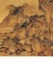国画《秋山萧寺图》 北宋国画精品-佚名