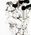 陈洪绶★《莲石图》国画作品_明