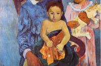 保罗・高更《大溪地妇女和两个孩子》作品