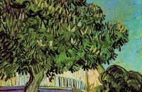 文森特·梵高 –1890年，开花的板栗树油画作品