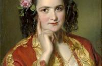 乔治·德克（GEORGE DECKER，1819-1894年）-穿着希腊服装的女士的画像 作品欣赏