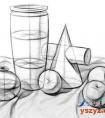 静物结构素描图