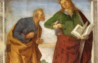 卢卡·西诺雷利（Luca Signorelli，意大利，1445-1523）作品-使徒彼得和福音传道者约翰