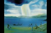 萨尔瓦多·达利(Salvador Dali)-利利加特港附近的风景1958油画