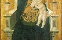 安东尼亚佐·罗马诺（Antonazzo Romano，1430-1510，意大利画家）作品-麦当娜德尔拿铁