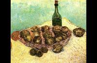 文森特·梵高作品–《瓶，柠檬和橙子》油画