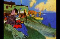 巴勃罗·毕加索（Pablo Picasso）-在Musca前面的吉普赛人作品