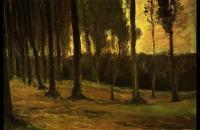 文森特·梵高 –木头的边缘，1882年油画作品