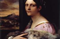 塞巴斯蒂亚诺·德·皮翁博(Sebastiano del Piombo)作品-一个年轻的罗马女人