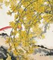 国画连翘花/迎春花作品画法欣赏