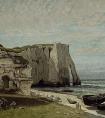 库尔贝《风雨后的布维尔悬崖》作品-法国