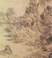 陆治《三峰春色图》 陆治国画作品 明