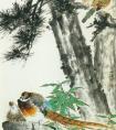 王雪涛的《松阴栖禽》作品
