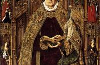 巴托洛梅·贝尔梅霍（Bartolomé Bermejo，西班牙，1440-1501）作品-圣多米尼克在荣耀中登基