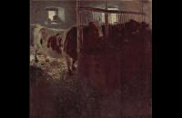 古斯塔夫·克里姆特-谷仓里的牛1900