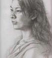 中年女子头像优秀素描（共4幅）