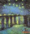 梵高《罗讷河畔的繁星之夜》 梵高油画作品-荷兰