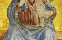 安东尼亚佐·罗马诺（Antonazzo Romano，1430-1510，意大利画家）作品-麦当娜与孩子