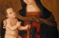 安东尼亚佐·罗马诺（Antonazzo Romano，1430-1510，意大利画家）作品-麦当娜和孩子6