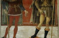 彼得罗·佩鲁吉诺（Pietro Perugino，意大利）-从德鲁塔镇看圣徒罗科和罗曼尼