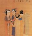 唐寅《孟蜀宫妓图》国画作品_明