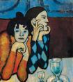 毕加索《两个街头卖艺人》作品-西班牙